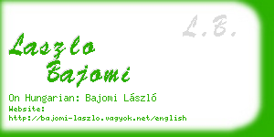 laszlo bajomi business card