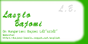 laszlo bajomi business card